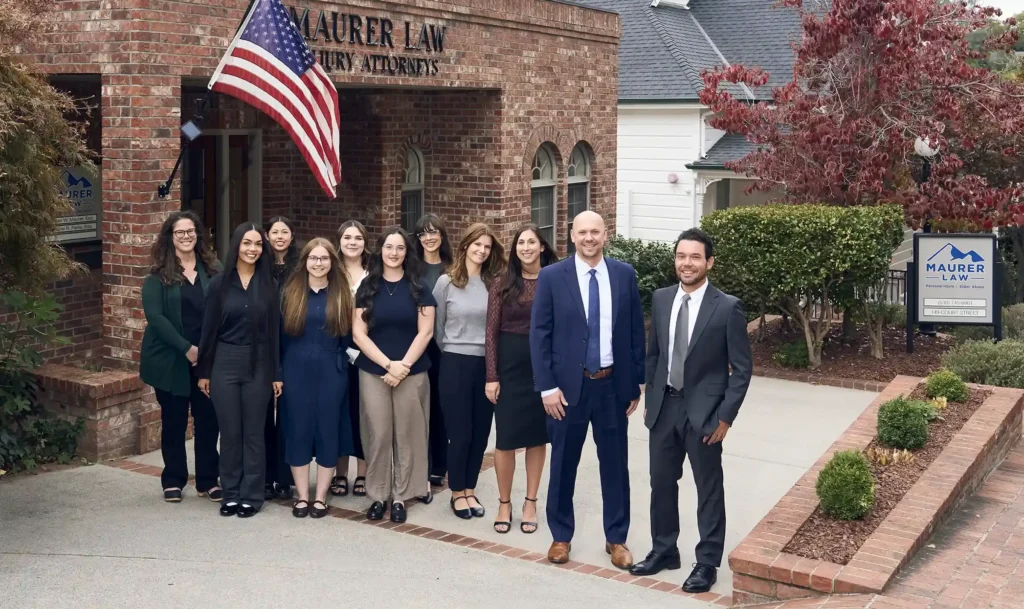 Maurer Law team outside the Auburn office